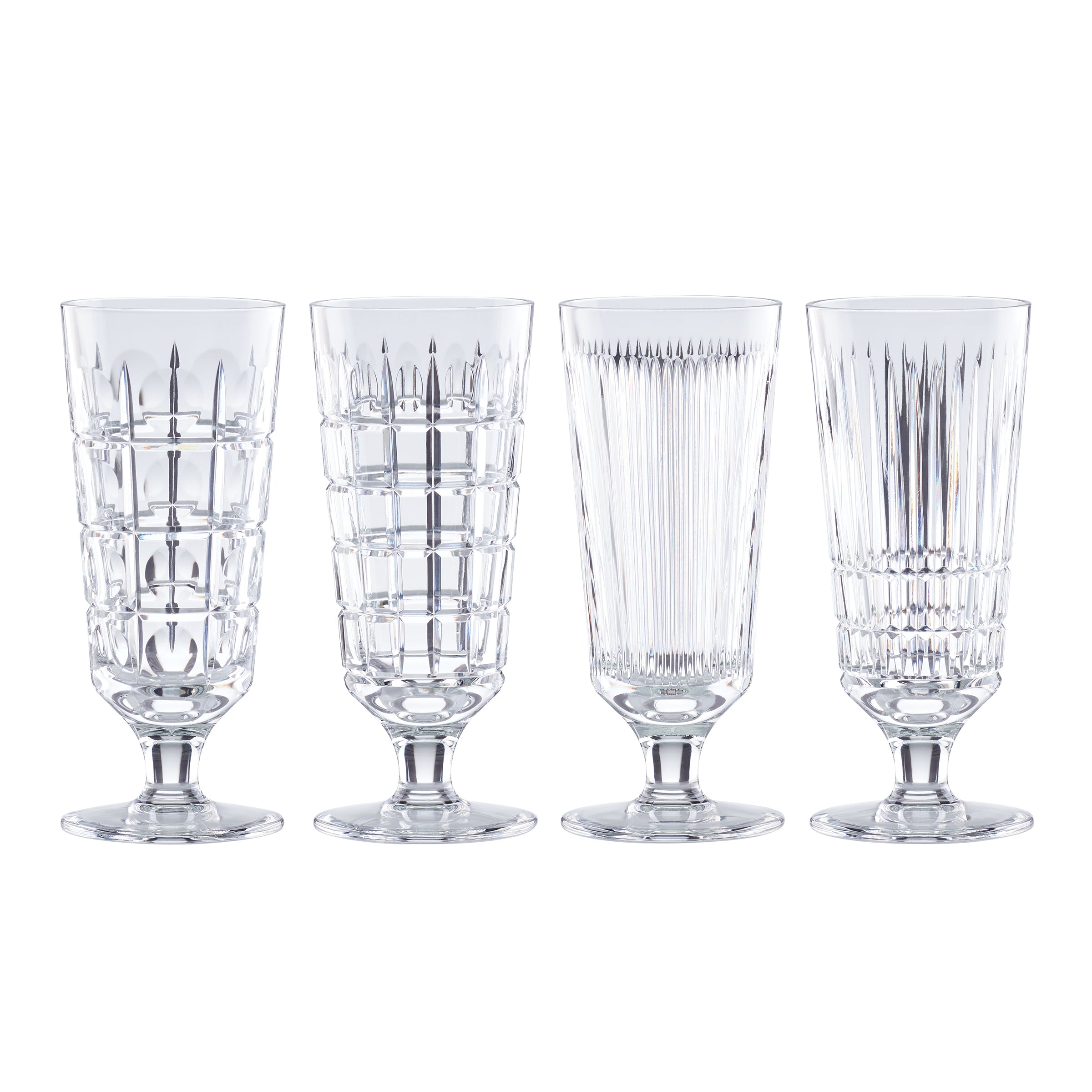 Lenox Fine Lenox Fine New Vintage Crystal Iced Beverage Glasses, Set of 4