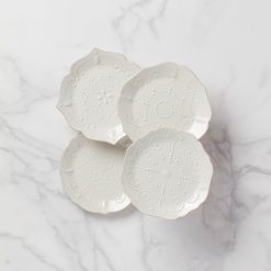 Lenox Fine Lenox Fine French Perle White 4-Piece Dessert Set