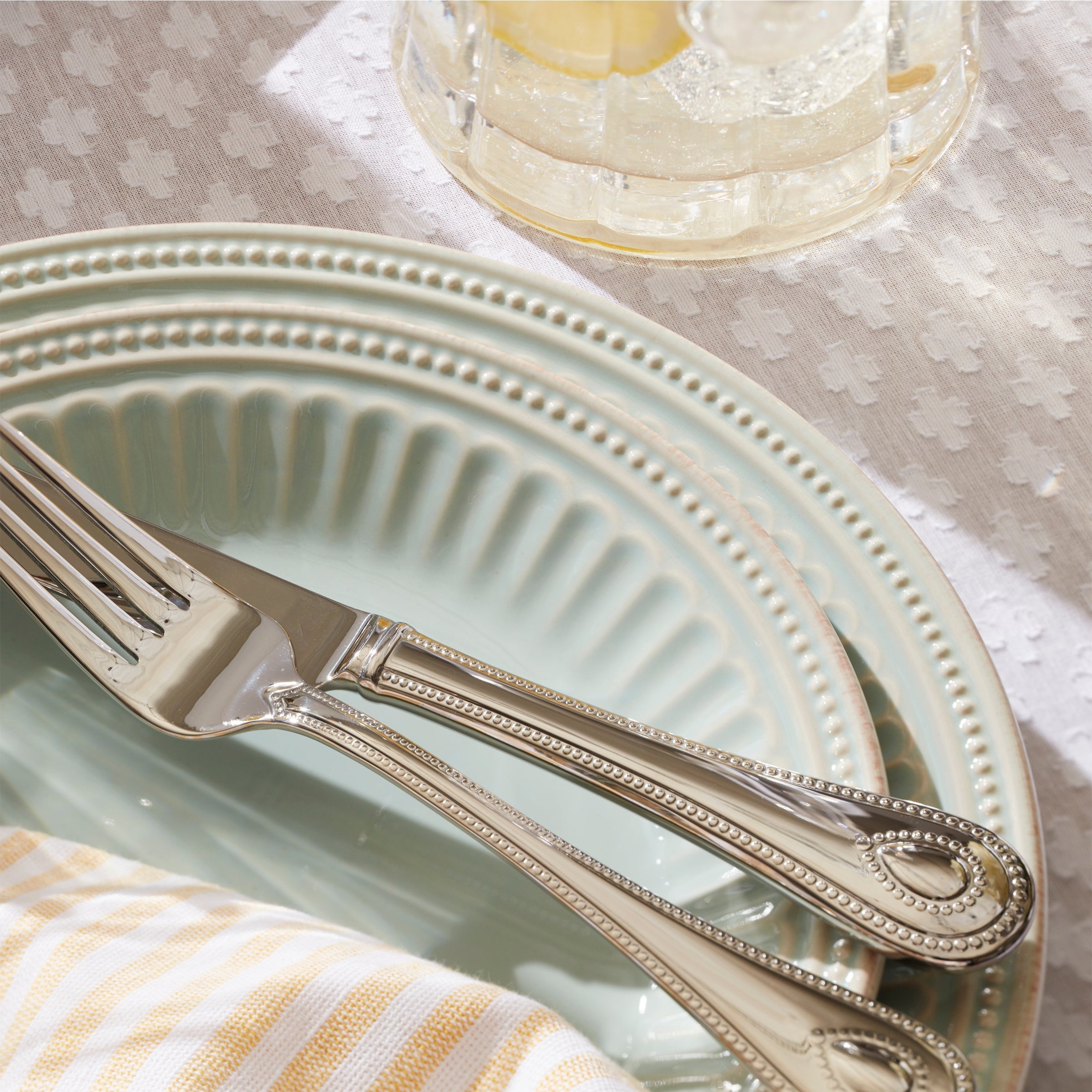 Lenox Fine Lenox Fine French Perle Groove Ice Blue 4-Piece Place Setting - Image 6