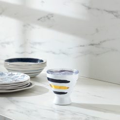 Alternative view of Lenox Fine Lenox Fine Blue Bay Stripe Stainless Steel Cocktail Tumbler