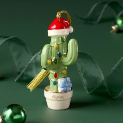 Alternative view of Lenox Fine Lenox Fine Personalized Christmas Cactus Ornament