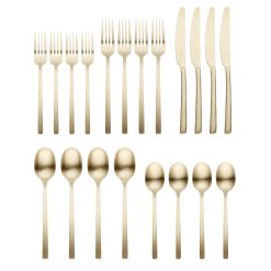 Alternative view of Lenox Fine Lenox Fine Beacon Champagne Satin 20-Piece Flatware Set