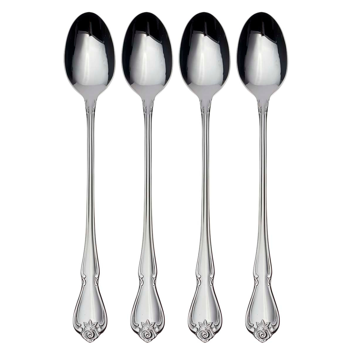 Lenox Fine Lenox Fine True Rose Everyday Flatware Tall Drink Spoons, Set Of 4