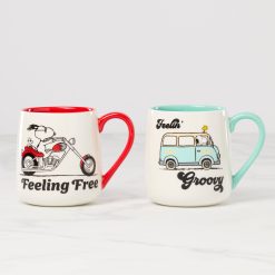 Lenox Fine Lenox Fine Peanuts Mugs Groovy-Feeling Free, Set of 2
