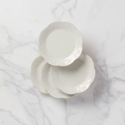 Lenox Fine Lenox Fine French Perle White 4-Piece Dessert Set