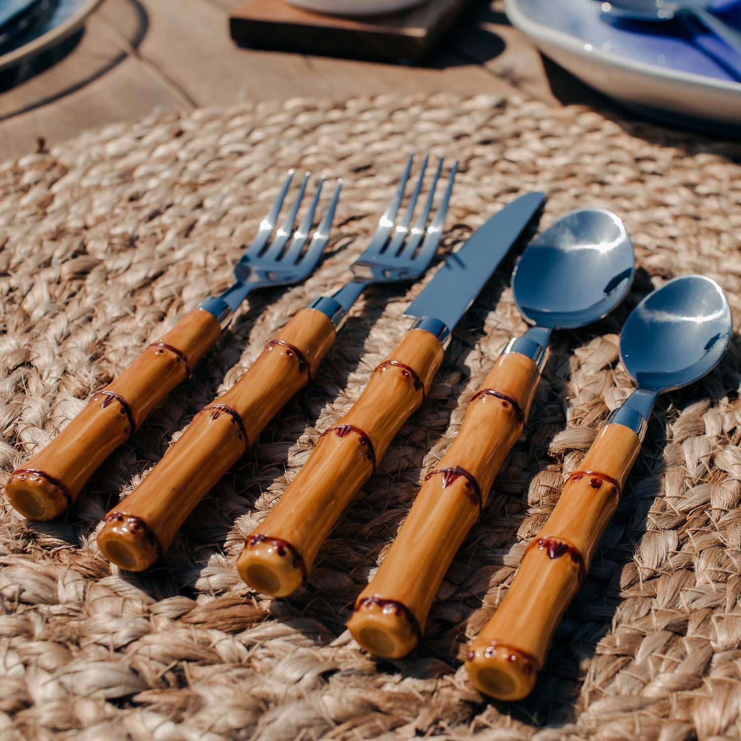 Lenox Fine Lenox Fine Bamboo Plastic Handle 20-Piece Flatware Set - Image 7