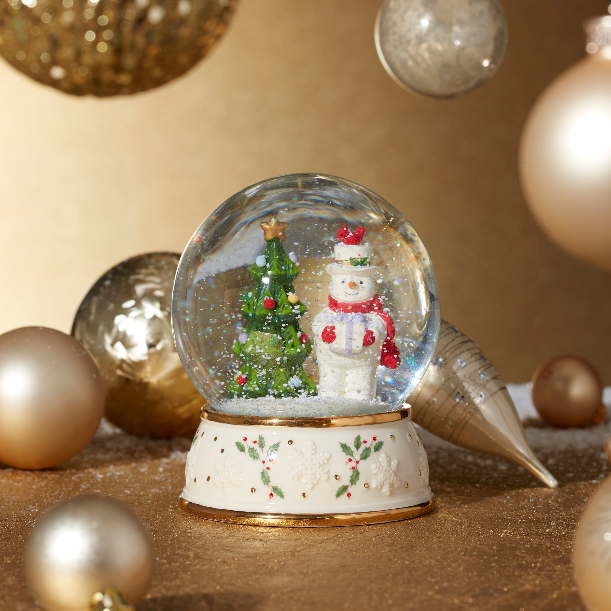 Lenox Fine Lenox Fine Happy Holly Days Snow Globe - Image 2