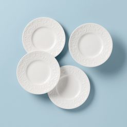 Lenox Fine Lenox Fine Opal Innocence Carved 4-Piece Plate Set