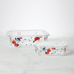 Alternative view of Lenox Fine Lenox Fine Vintage Cherry Dot 2-Piece Rectangular Storage Set