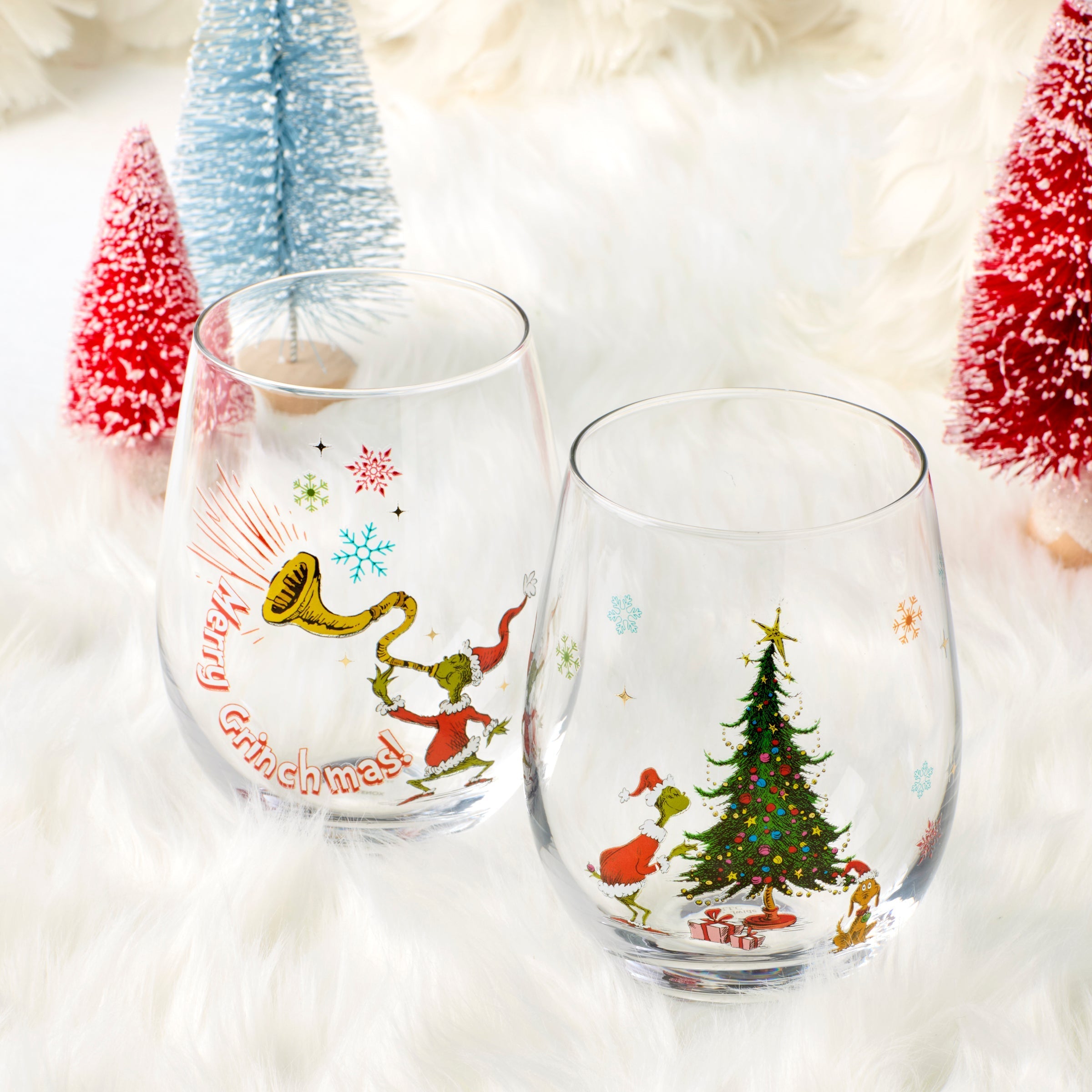 Lenox Fine Lenox Fine Merry Grinchmas Glass Tumblers, Set of 4 - Image 3