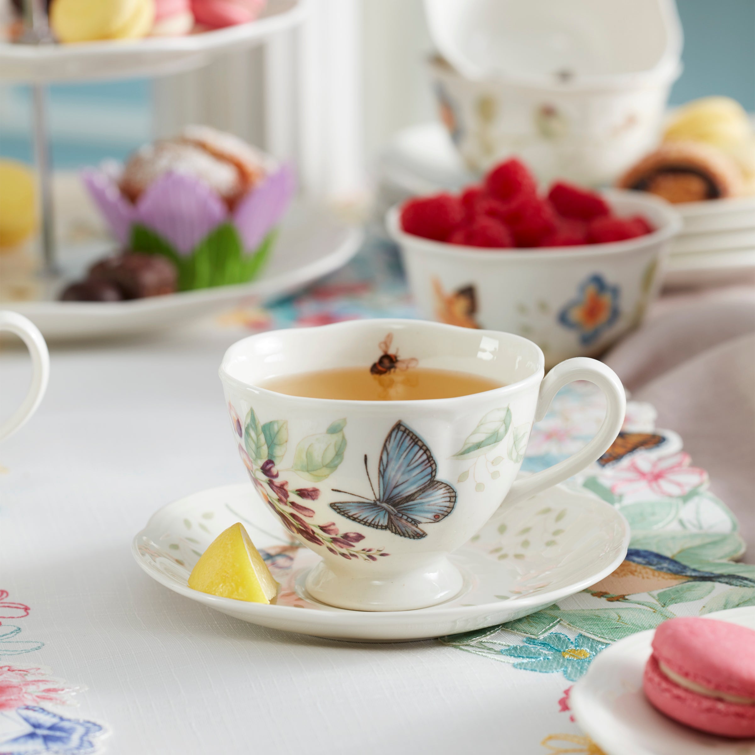 Lenox Fine Lenox Fine Butterfly Meadow 9-Piece Tea Set - Image 4