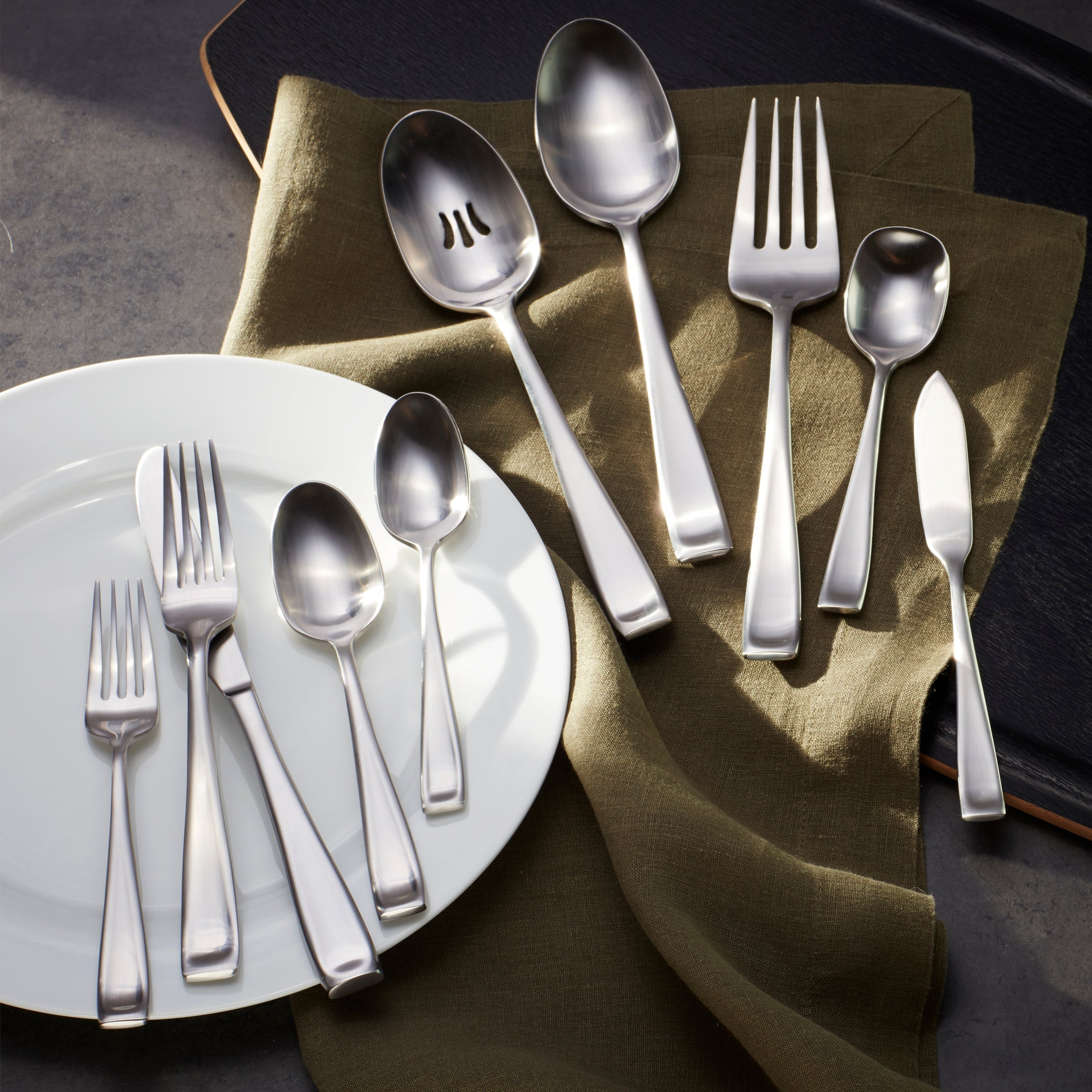 Lenox Fine Lenox Fine Moda Satin 65-Piece Flatware Set - Image 3