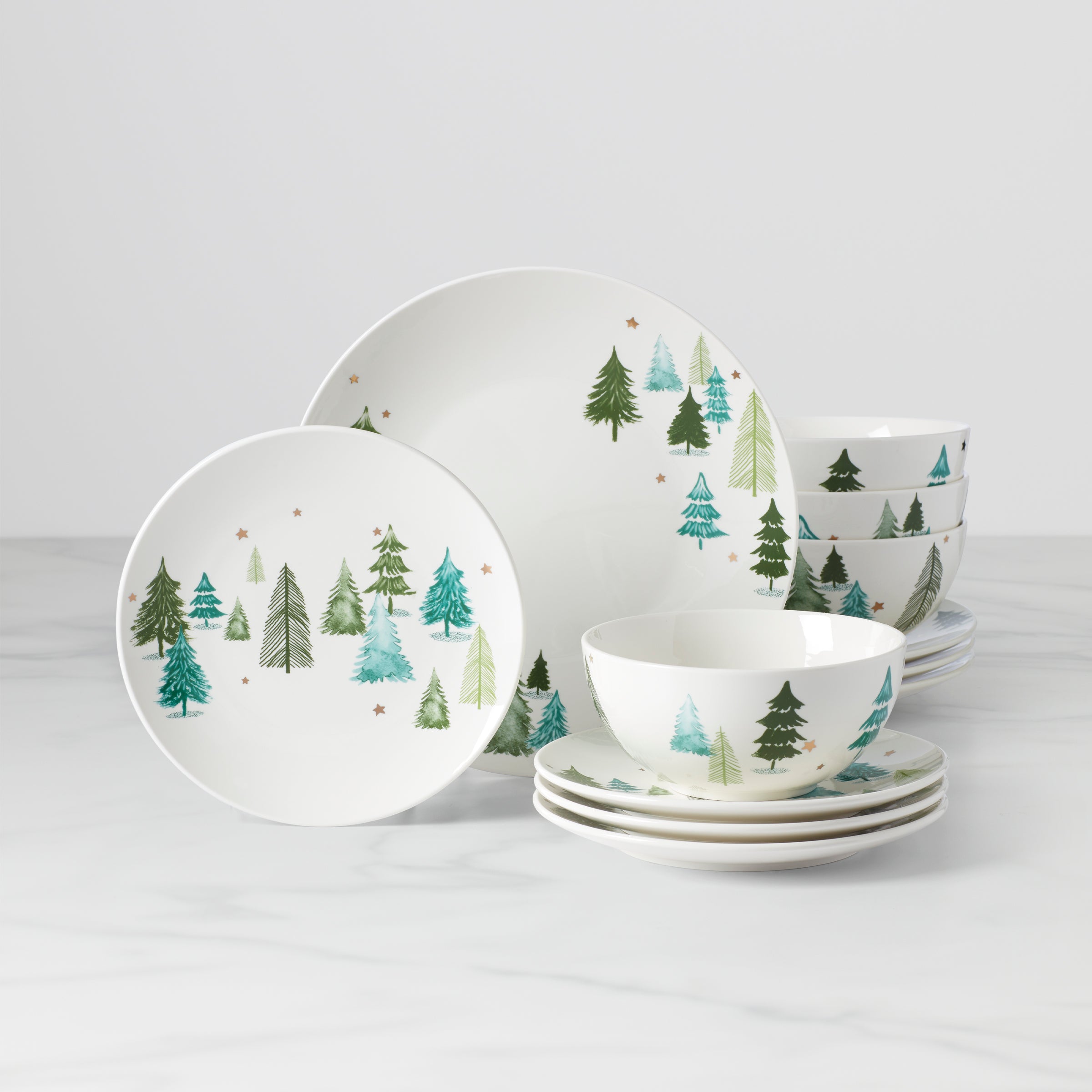 Lenox Fine Lenox Fine Balsam Lane 12-Piece Dinnerware Set