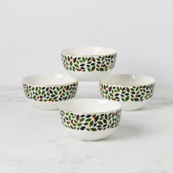 Lenox Fine Lenox Fine Evergreen Cereal Bowls, Set of 4