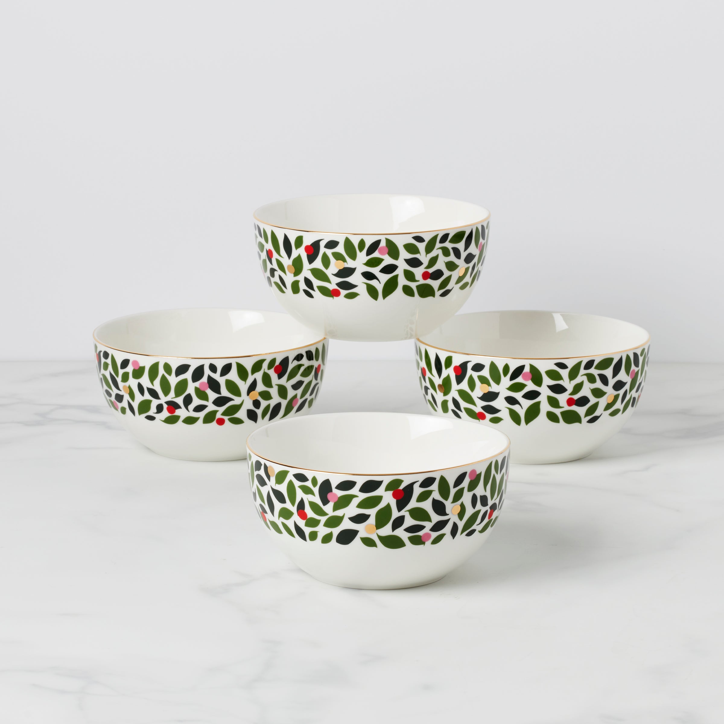 Lenox Fine Lenox Fine Evergreen Cereal Bowls, Set of 4