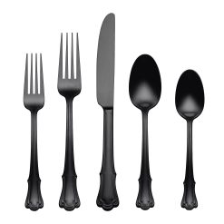 Lenox Fine Lenox Fine James Street Black Satin 20-Piece Flatware Set