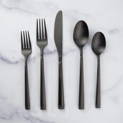 Lenox Fine Lenox Fine Emmy Black Satin 20-Piece Flatware Set