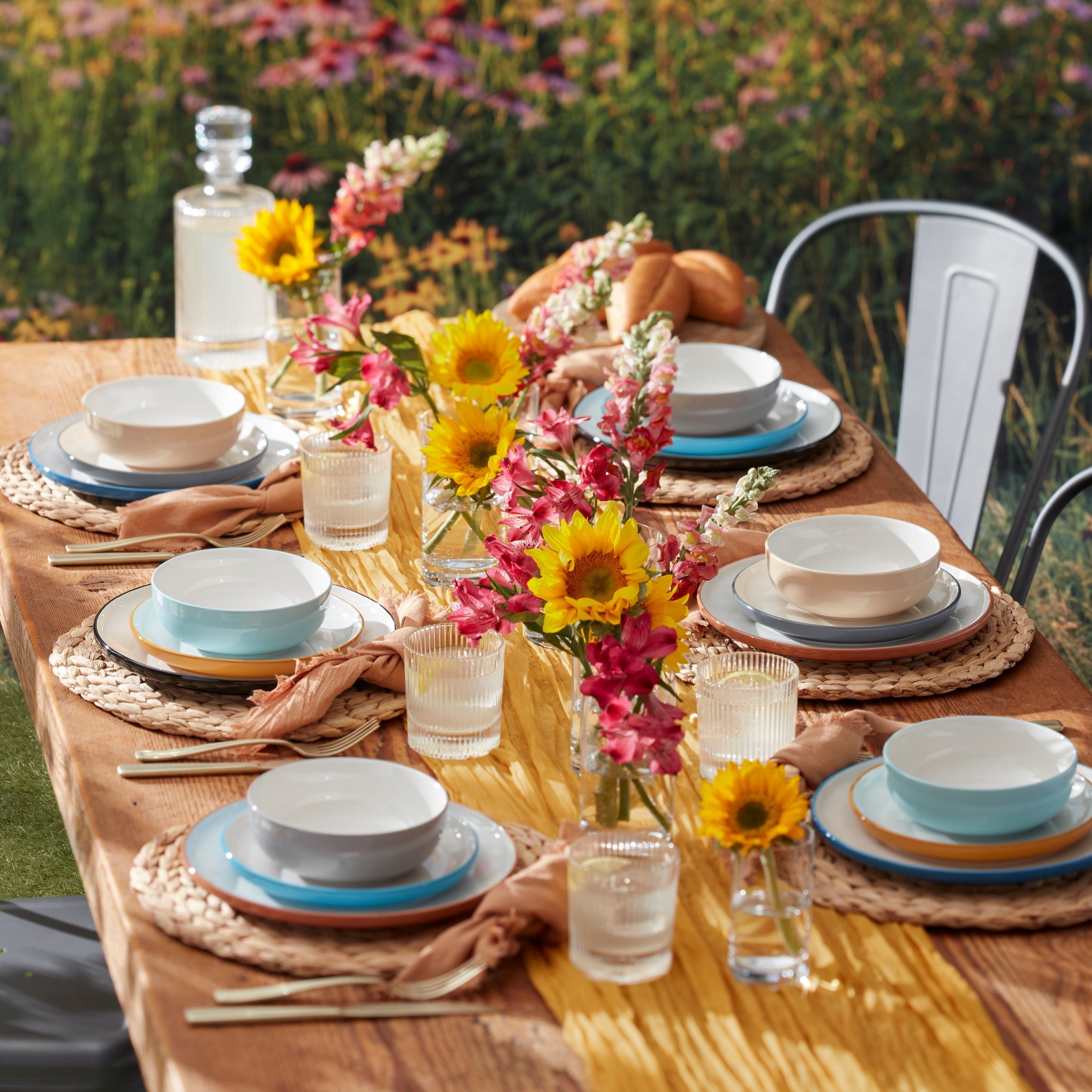 Lenox Fine Lenox Fine 24 Seven Colors Turquoise 12-Piece Dinnerware Set - Image 5