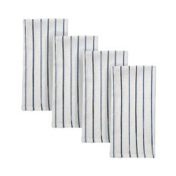 Lenox Fine Lenox Fine Blue Bay Stripe Dinner Napkins, Set of 4