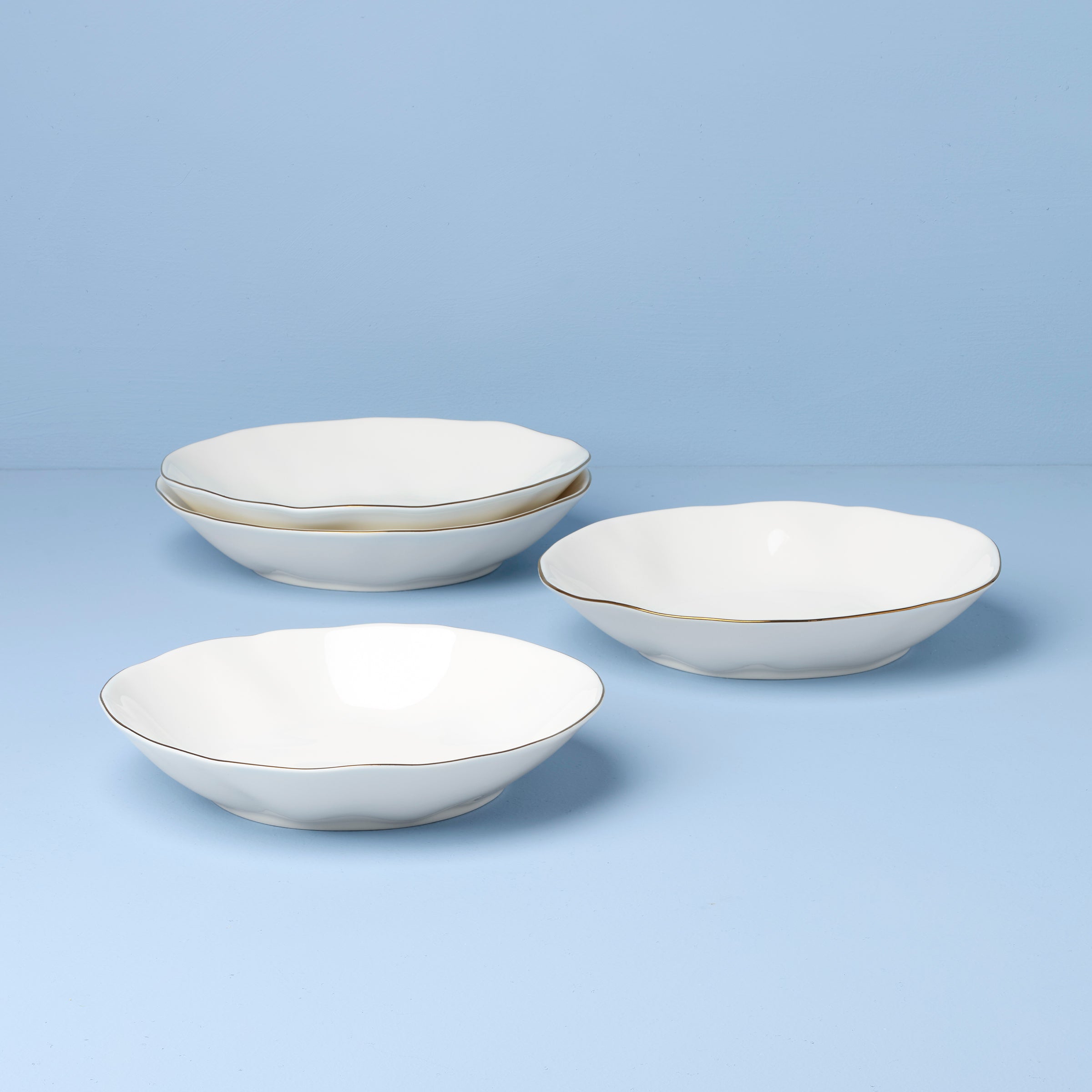 Lenox Fine Lenox Fine Blue Bay White Pasta Bowls, Set of 4