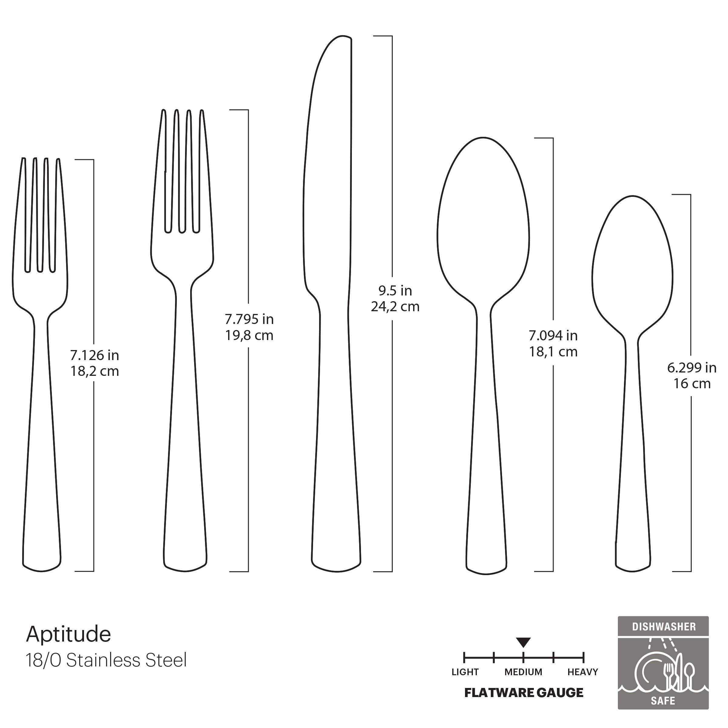 Lenox Fine Lenox Fine Aptitude Midnight Glossy 20-Piece Flatware Set - Image 4