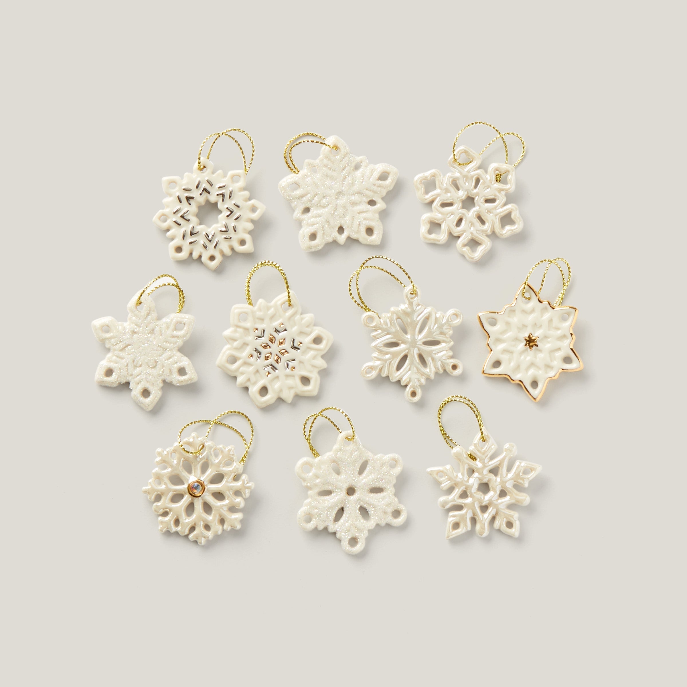 Lenox Fine Lenox Fine Snowflake 10-Piece Mini Ornament Set