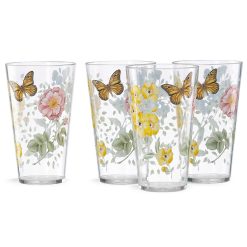 Alternative view of Lenox Fine Lenox Fine Butterfly Meadow Acrylic Highball Glasses, Set of 4