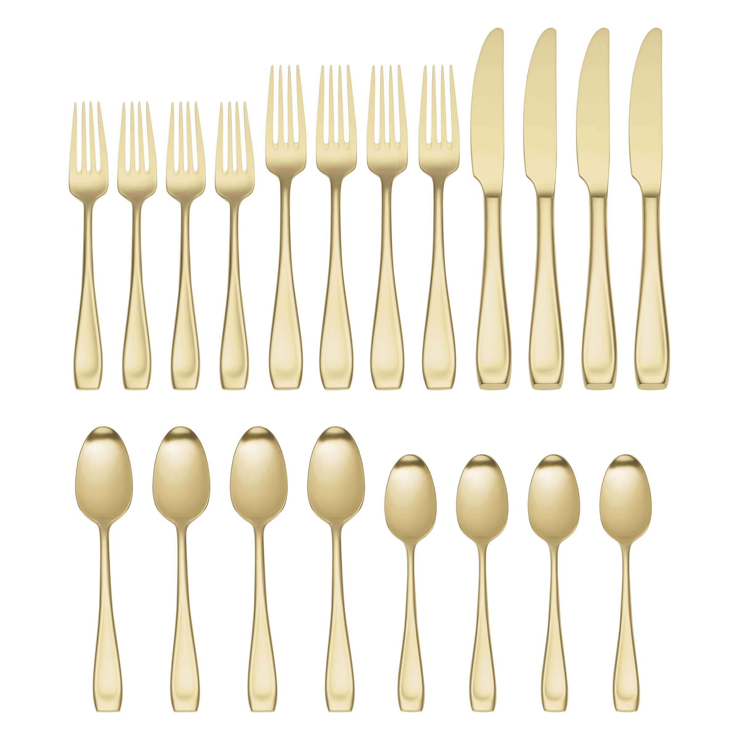 Lenox Fine Lenox Fine Moda Champagne Satin 20- Piece Flatware Set - Image 3