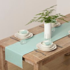 Lenox Fine Lenox Fine French Perle Solid Ice Blue 14x90 Table Runner