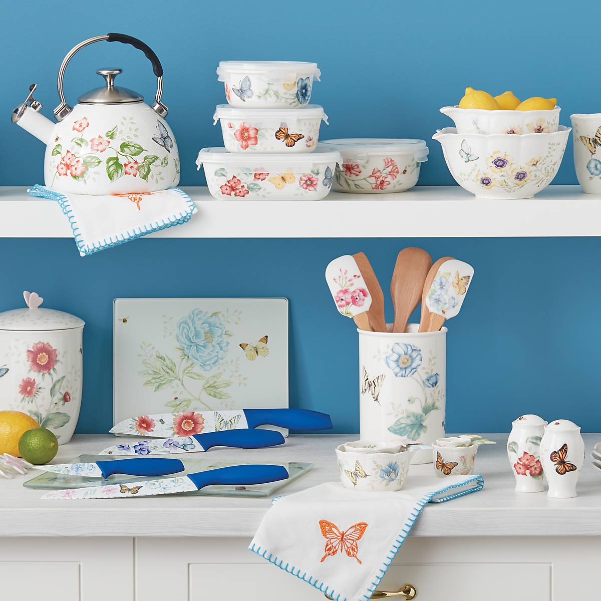 Lenox Fine Lenox Fine Butterfly Meadow 4-Piece Utensil Holder Set - Image 4