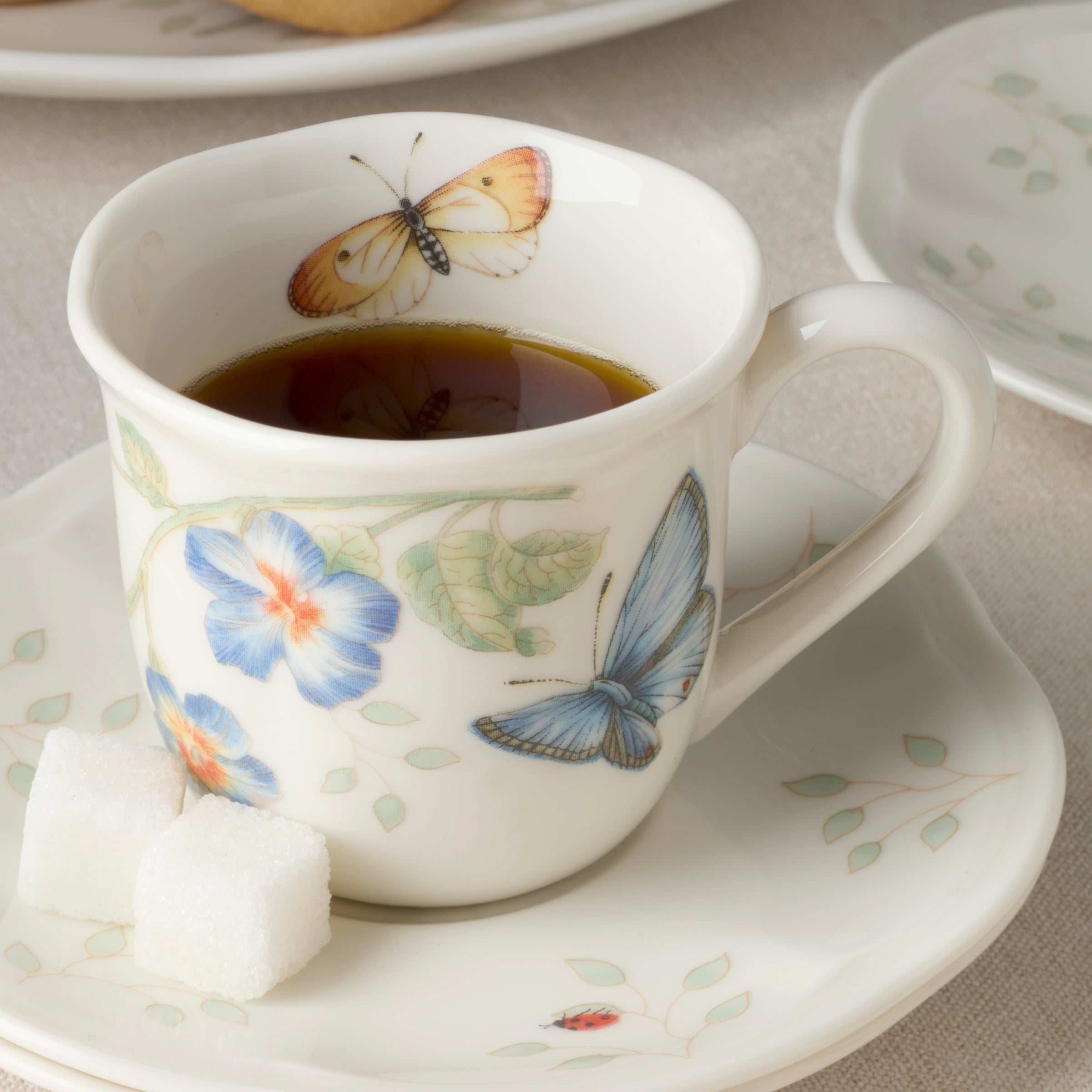 Lenox Fine Lenox Fine Butterfly Meadow Espresso Cup & Saucers, Set of 4 - Image 4