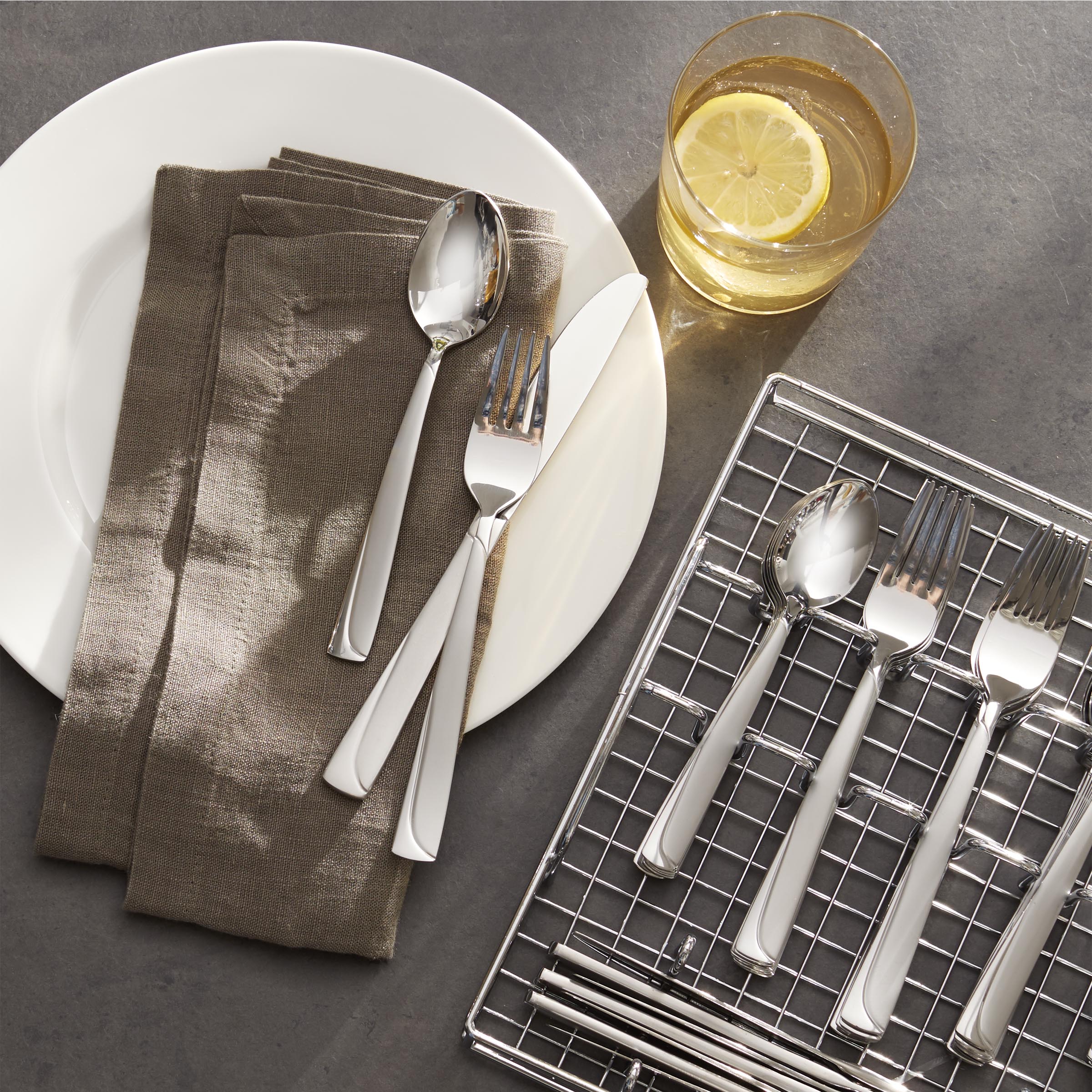 Lenox Fine Lenox Fine Madeline 51-Piece Flatware Set with Caddy - Image 2
