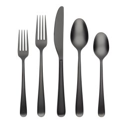Lenox Fine Lenox Fine Rafael Black Satin 20-Piece Flatware Set