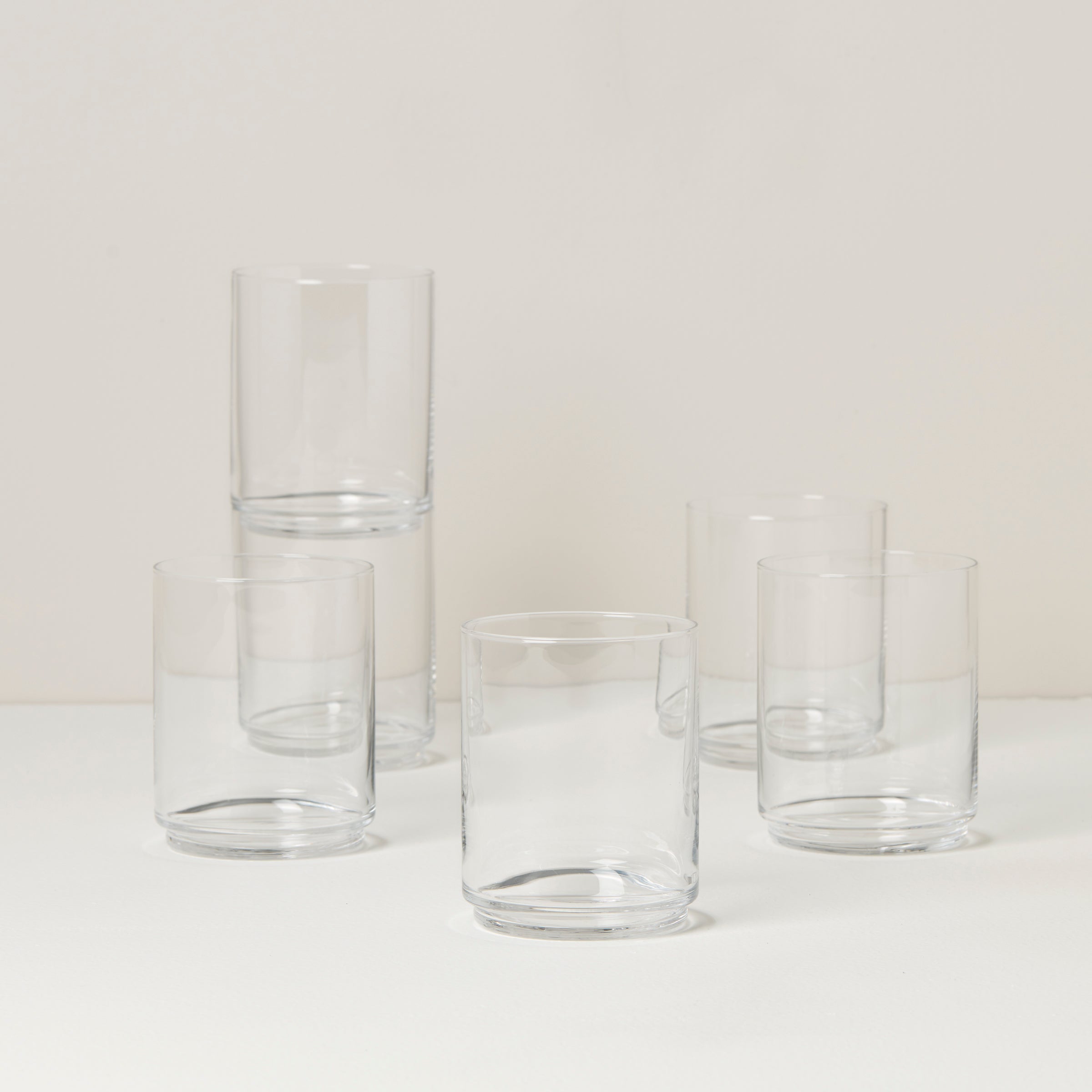 Lenox Fine Lenox Fine Tuscany Classics Stackable Clear Tall Glasses, Set of 6