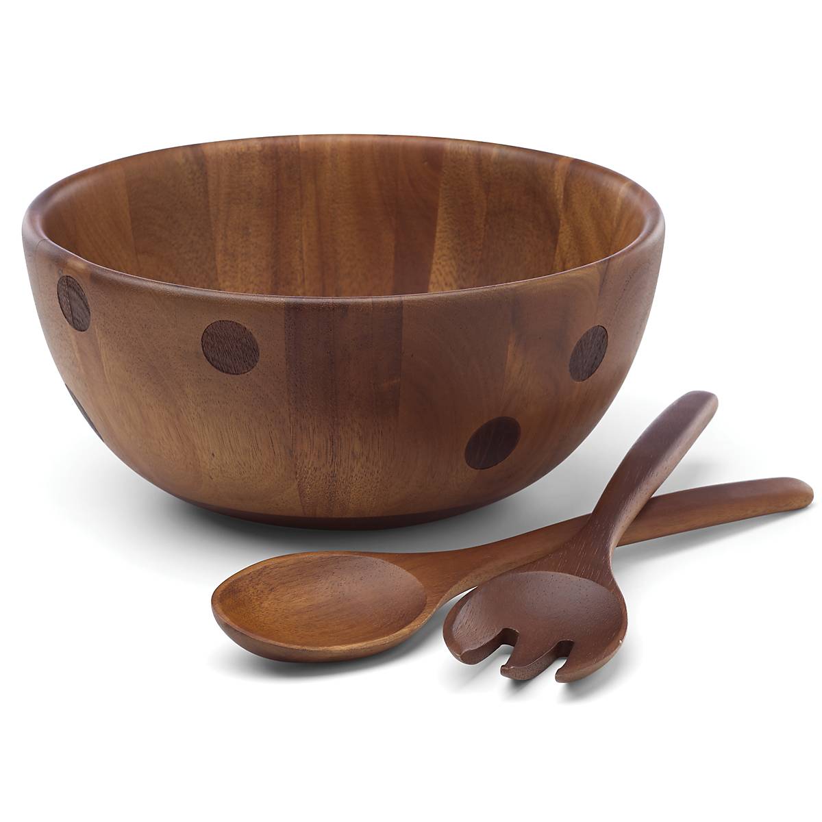 Lenox Fine Lenox Fine Deco Dot Salad Bowl with Servers