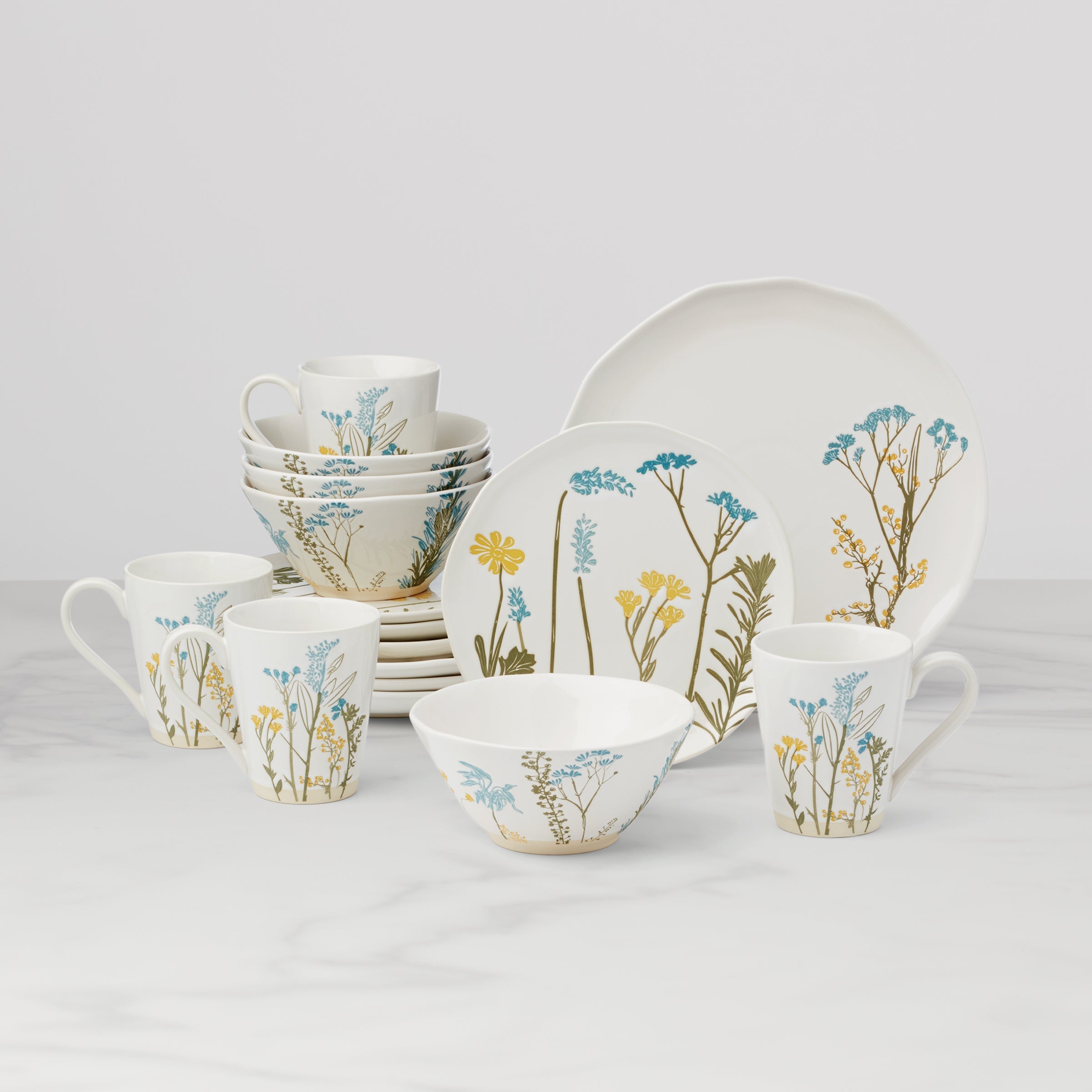 Lenox Fine Lenox Fine Wildflowers 16-Piece Dinnerware Set
