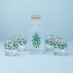 Lenox Fine Lenox Fine Holiday 5-Piece Decanter & Whiskey Glass Set