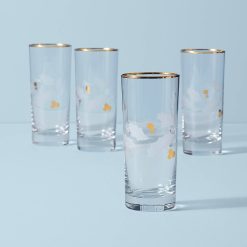 Lenox Fine Lenox Fine Holiday Gold Highball Glasses, Set of 4