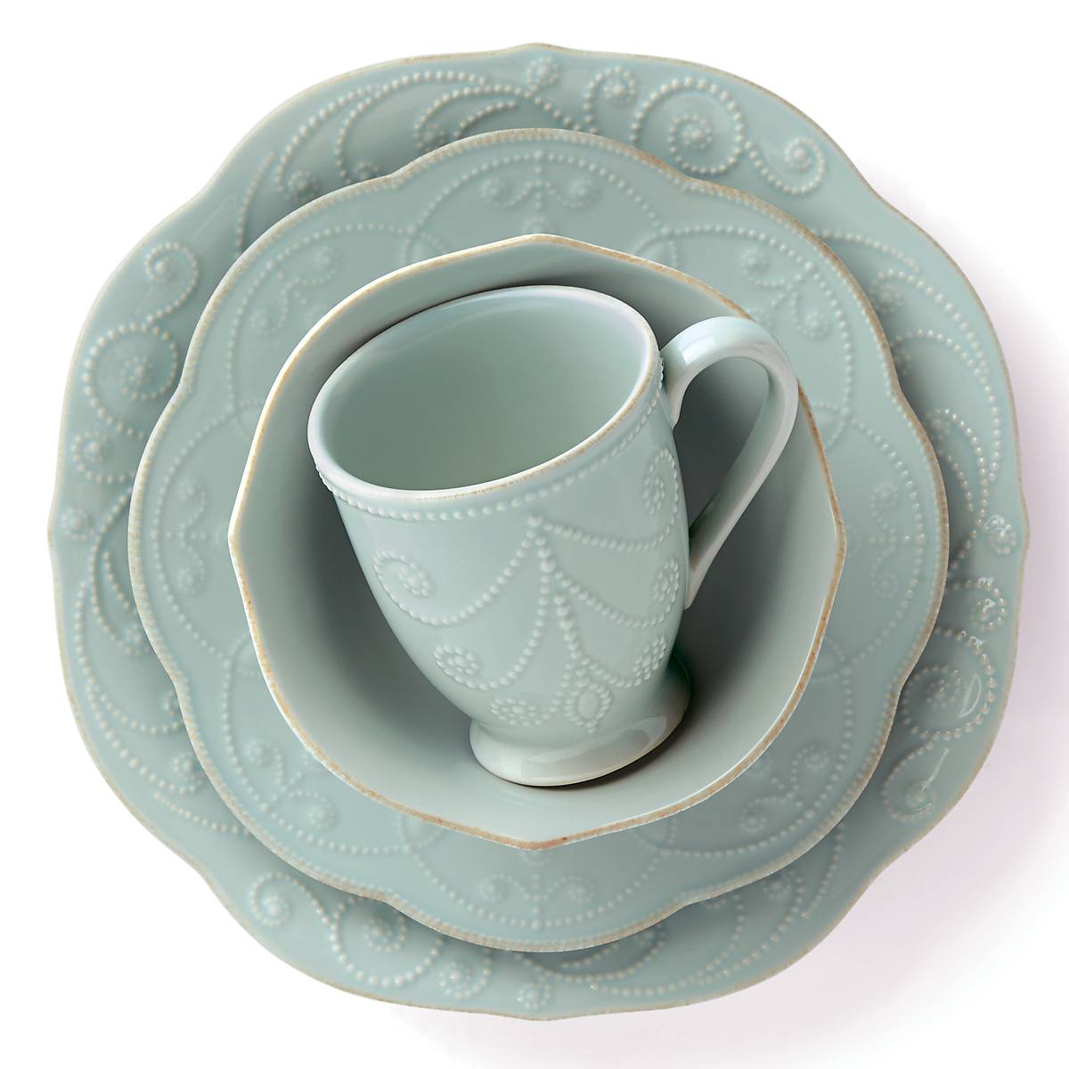 Lenox Fine Lenox Fine French Perle Ice Blue 4-Piece Place Setting - Image 3