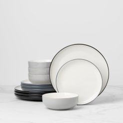 Lenox Fine Lenox Fine 24 Seven Colors Pumice 12-Piece Dinnerware Set