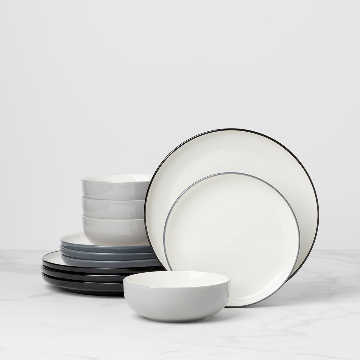 Lenox Fine Lenox Fine 24 Seven Colors Pumice 12-Piece Dinnerware Set