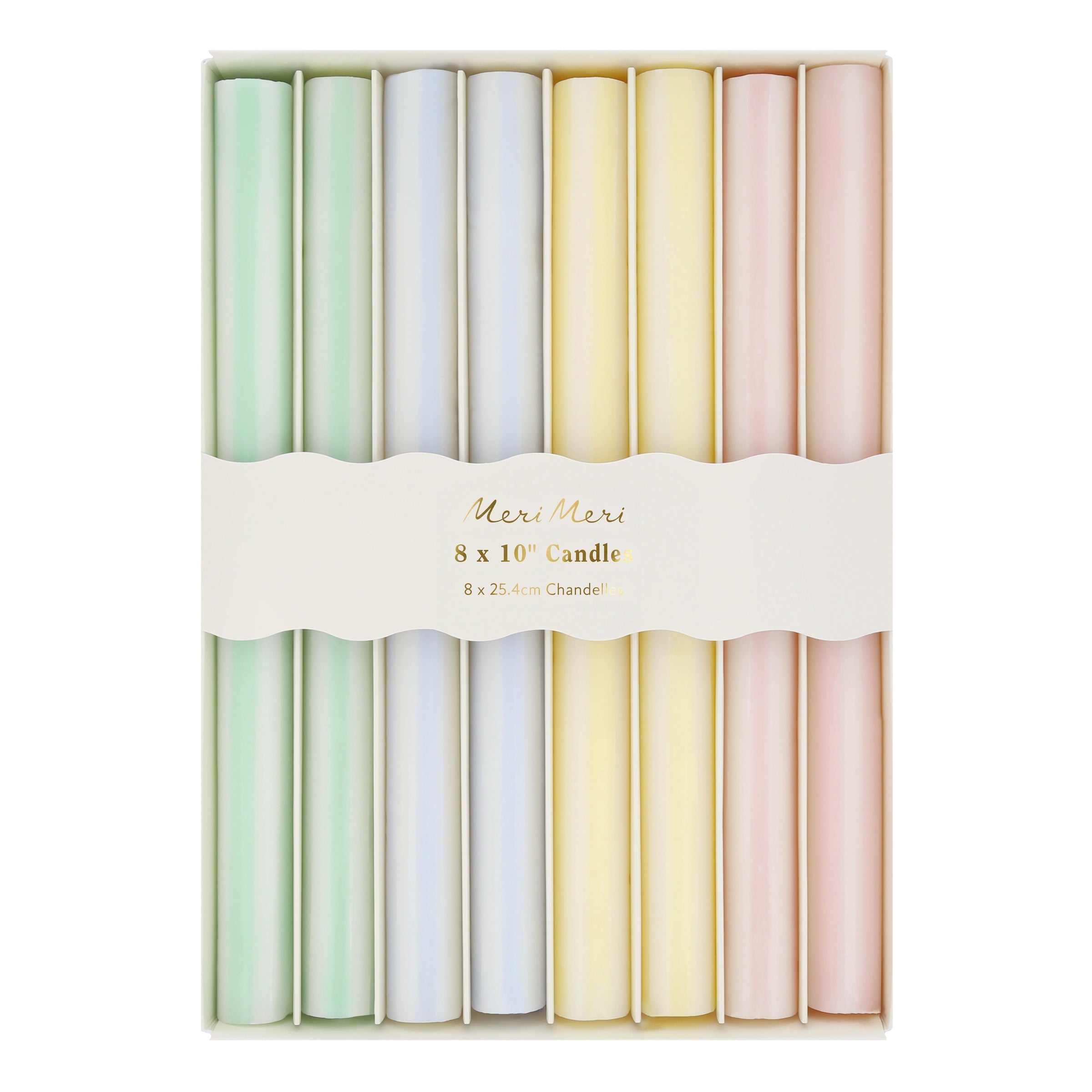 Lenox Fine Lenox Fine Pastel Striped Table Candles, Set of 8 - Image 2