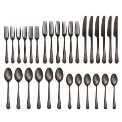 Alternative view of Lenox Fine Lenox Fine Mirabella Gunmetal Satin 30-Piece Flatware Set