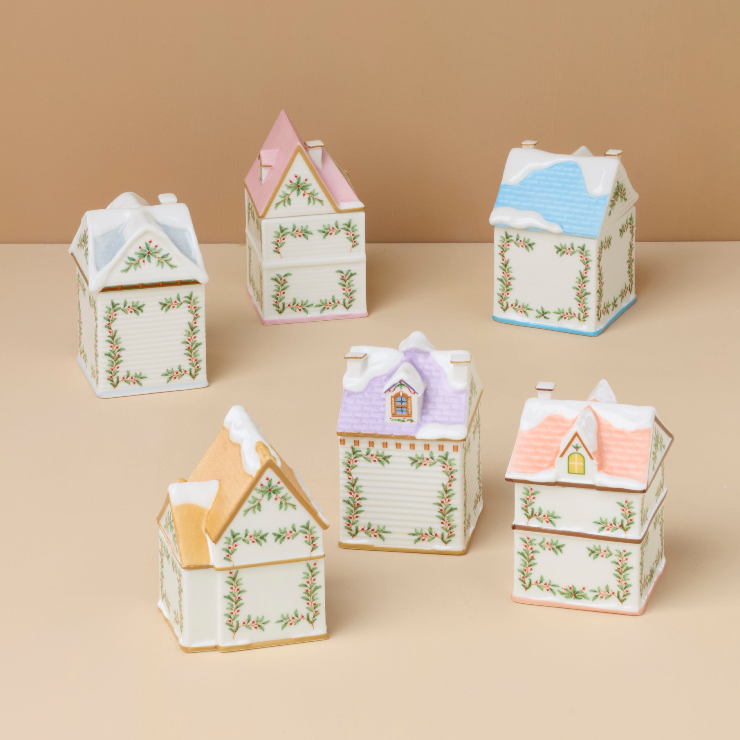 Lenox Fine Lenox Fine Lenox Spice Village 6-Piece Christmas Spice Jar Set - Image 2