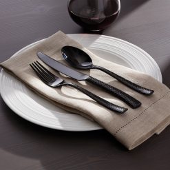 Alternative view of Lenox Fine Lenox Fine Paris Hammered Gunmetal Titanium 20-Piece Flatware Set