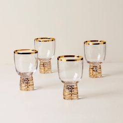 Lenox Fine Lenox Fine Tuscany Classics Gold Frost Wine Glasses, Set of 4