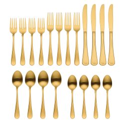 Alternative view of Lenox Fine Lenox Fine Flight Gold Satin 20-Piece Flatware Set