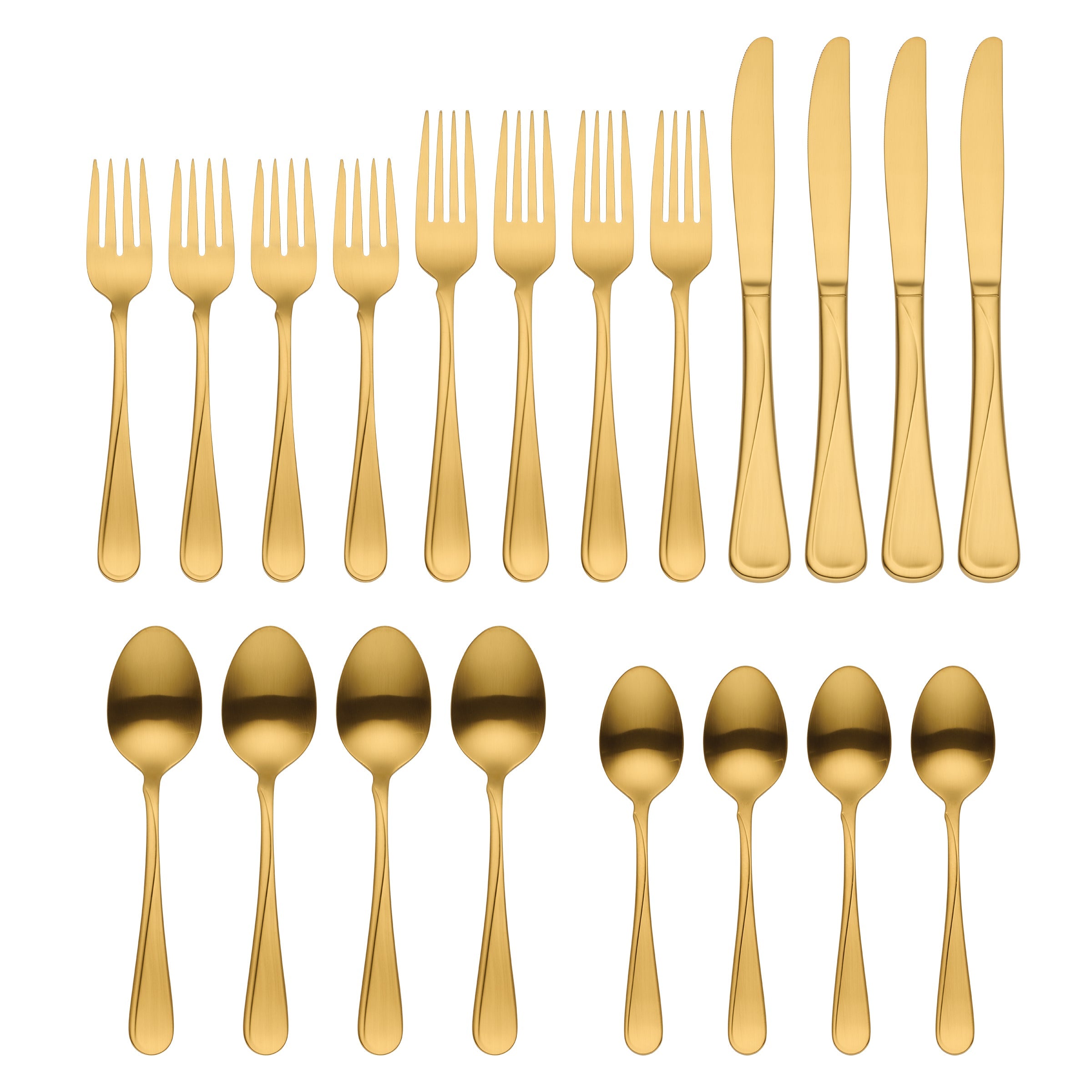 Lenox Fine Lenox Fine Flight Gold Satin 20-Piece Flatware Set - Image 2
