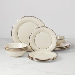 Lenox Fine Lenox Fine Solitaire 12-Piece Dinnerware Set