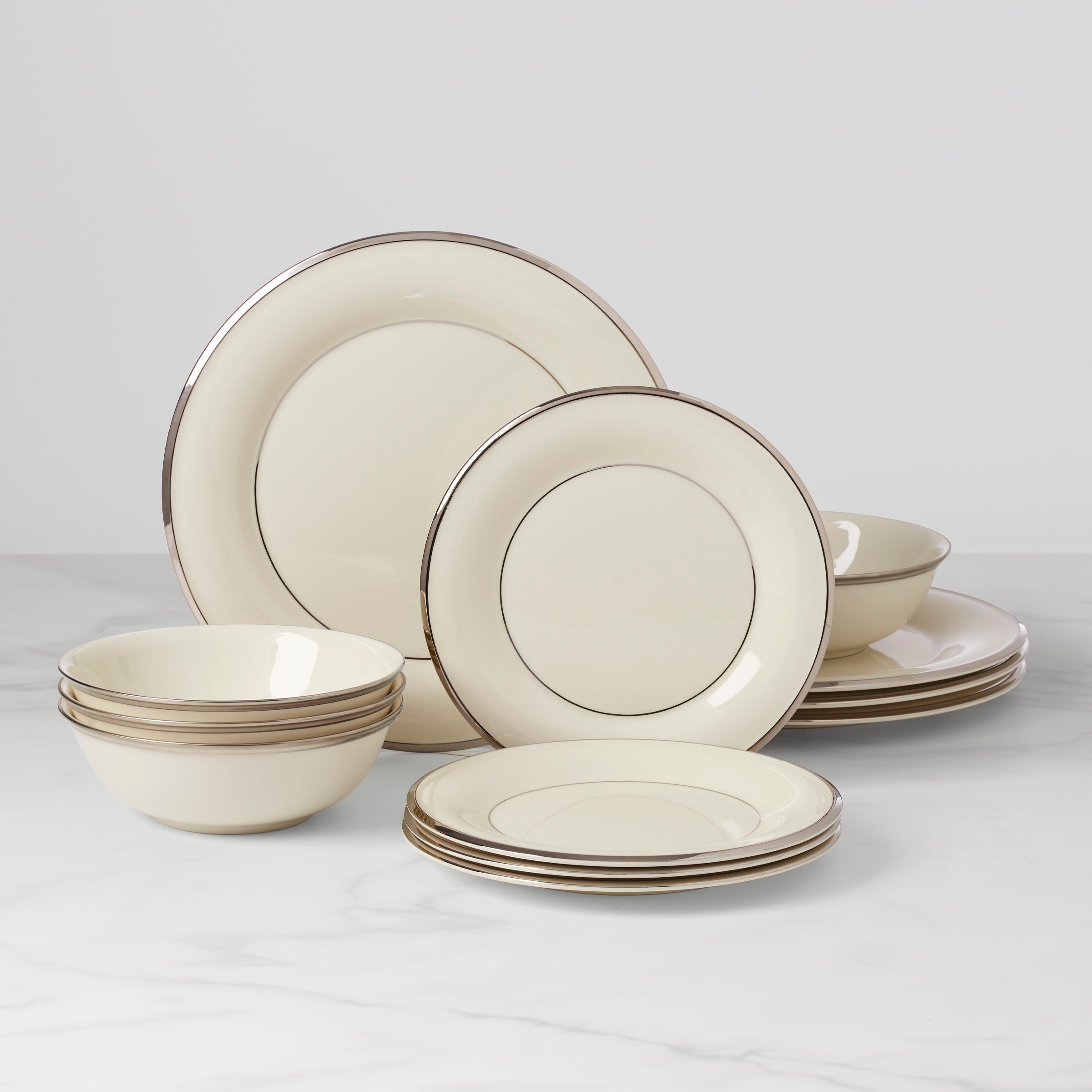 Lenox Fine Lenox Fine Solitaire 12-Piece Dinnerware Set
